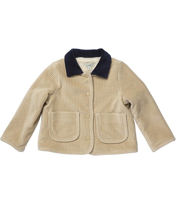 Blue Rooster By Pink Chicken Boys Jace Corduroy Sherpa Lined Snap Front Jacket