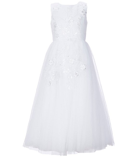 Dillards girls white clearance dress