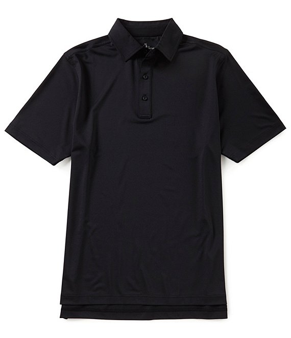 Color:Black - Image 1 - Golf XH20 Solid Performance Jersey Short-Sleeve Polo Shirt
