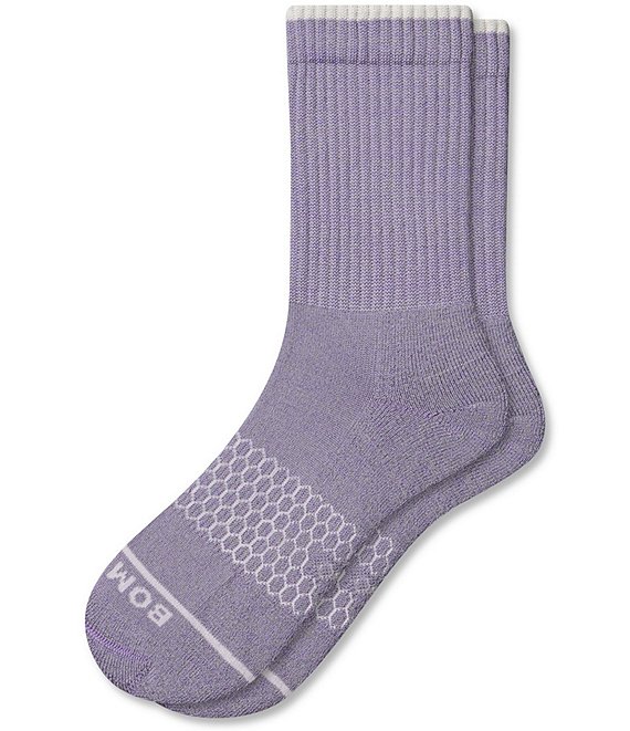 Bombas Merino Blend Marl Mid Calf Socks, Iris - Image 1