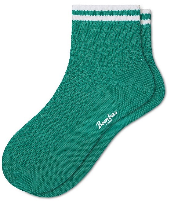Bombas Mesh Double Strip Quarter Socks