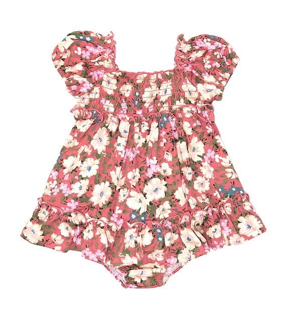 Bonnie Jean Baby Girls Newborn-24 Months Shot Puff Sleeves Floral ...