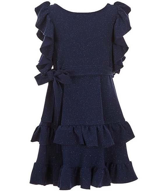 Bonnie Jean Big Girls 7-16 Ruffle Sparkle Tiered Knit Dress | Dillard's