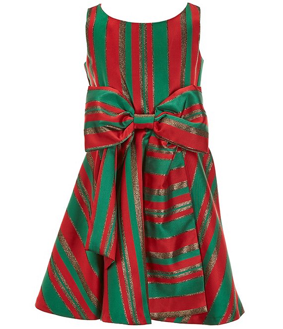 Bonnie jean clearance striped santa dress