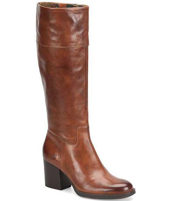 Born Brandy Leather Tall Boots | Dillard's