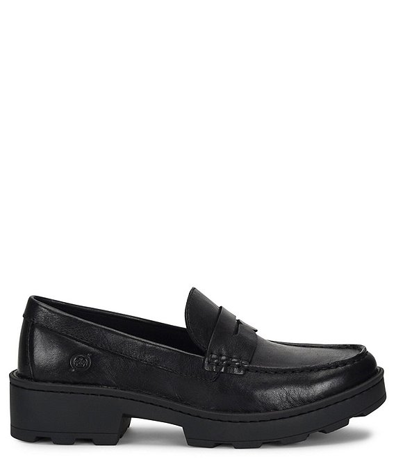 Born Carrera Leather Lug Sole Platform Penny Loafers | Dillard display picture 1