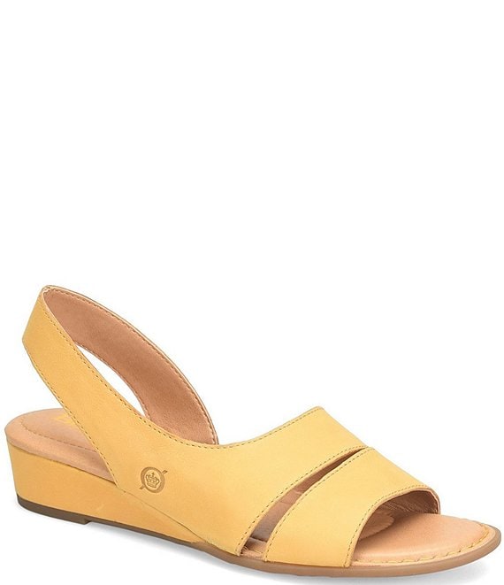 Born leather wedge sandals online