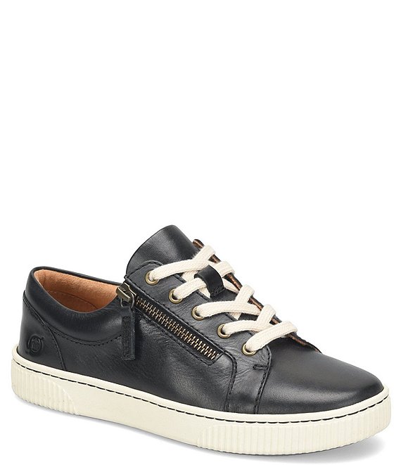 Syd Rendition Umoderne Born Women's Paloma Leather Zip Lace-Up Sneakers | Dillard's