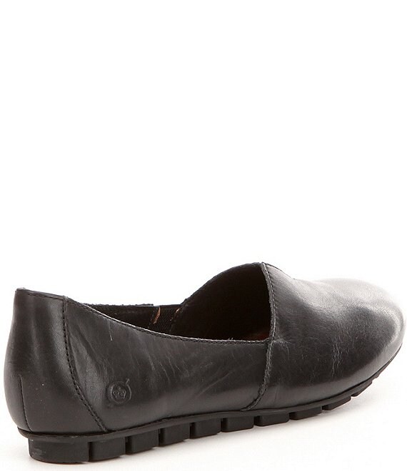 Born Black Leather Slip-On Loafer with Contrast Stitching BORN NIGEL SLIP ON BLACK - MENS - Lamey Wellehan Shoes main image 4