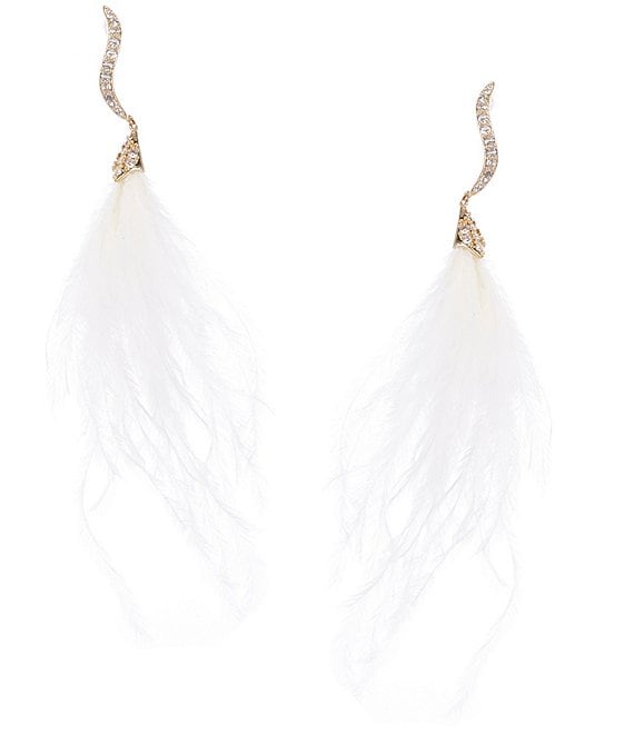 Domestic Violence Prevention White Long Feather Tassel Earrings | Armored  Angels, Inc.