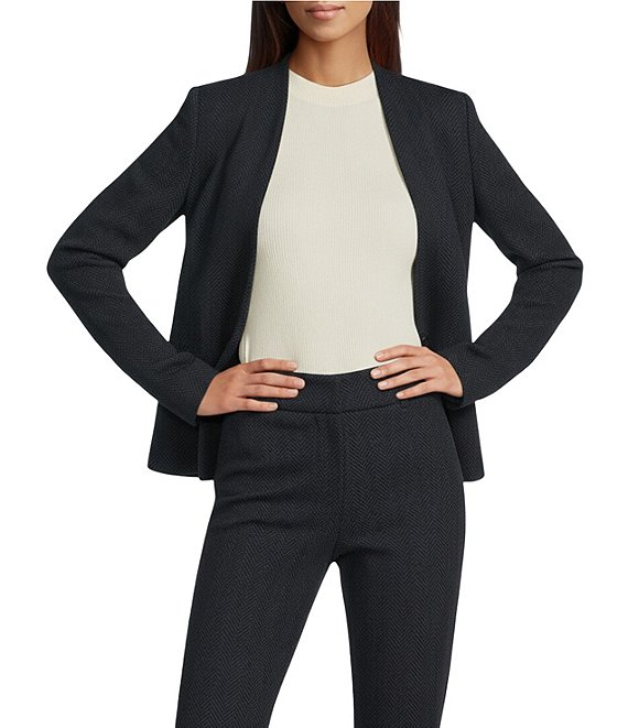 Hugo Boss BOSS by Hugo Boss Jemma V-Neck Long Sleeve One-Button Blazer, Black - Image 1