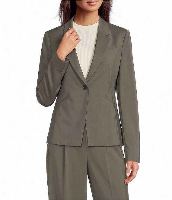 BOSS by Hugo Boss Jiah Wool Notch Lapel Collar Long Sleeve One-Button Coordinating Blazer