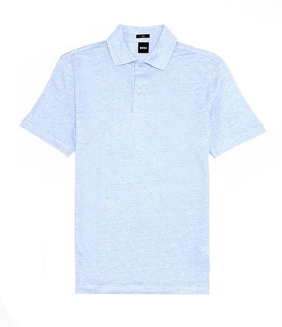 BOSS Press 54 Linen Short Sleeve Linen Polo Shirt | Dillard's