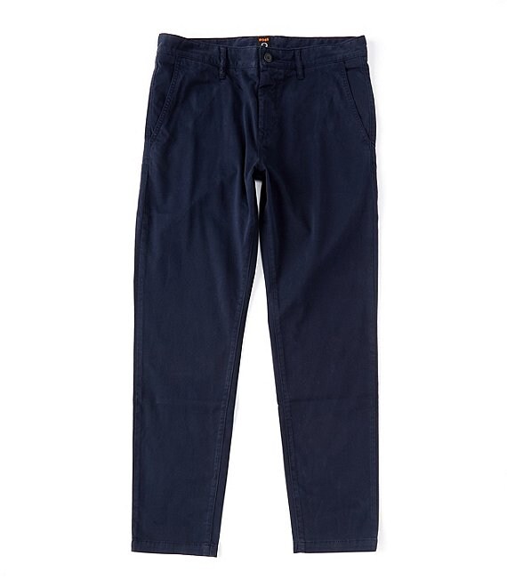 Color:Dark Blue - Image 1 - BOSS Schino Tapered-Fit Stretch Pants