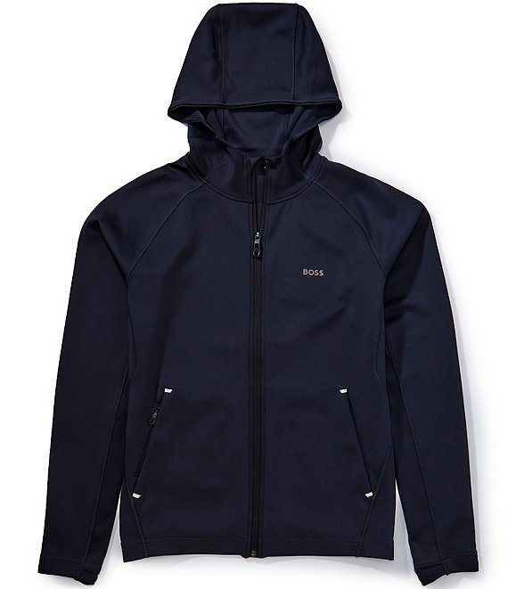 Hugo Boss BOSS Sicon Active Full-Zip Hoodie Jacket, Dark Blue - Image 1