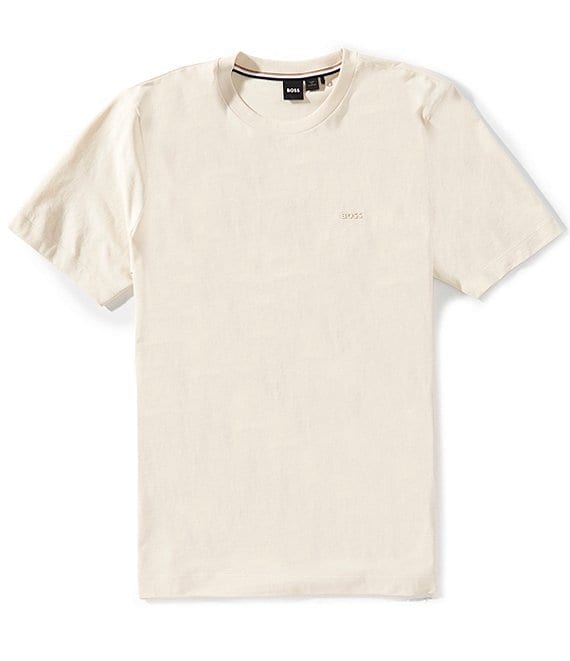 Hugo Boss BOSS Thompson Short Sleeve T-Shirt, Open White - Image 1