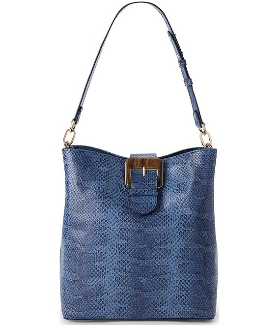 BRAHMIN Bonaire Collection Navy Celina Bucket Bag