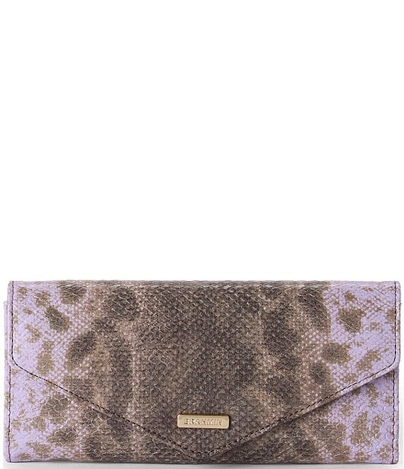 BRAHMIN Cassatt Collection Ombre Snake Embossed Lavender Veronica Wallet