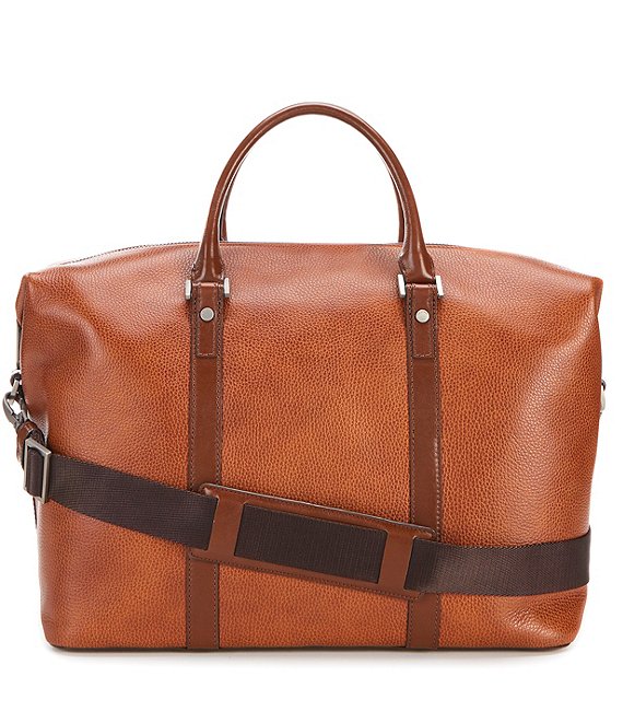 Color:Miele - Image 1 - Duxbury Pebbled Leather Duffel Bag