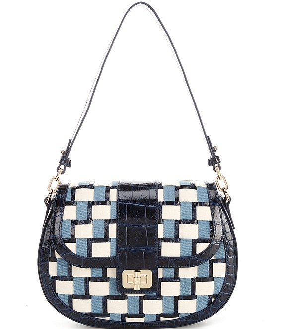 BRAHMIN Edgewater Collection Coastal Blue Cynthia Shoulder Bag | Dillard's