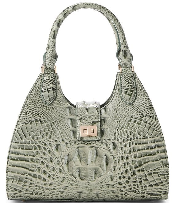 BRAHMIN Melbourne Collection Adrian Softgrass Turnlock Satchel Bag
