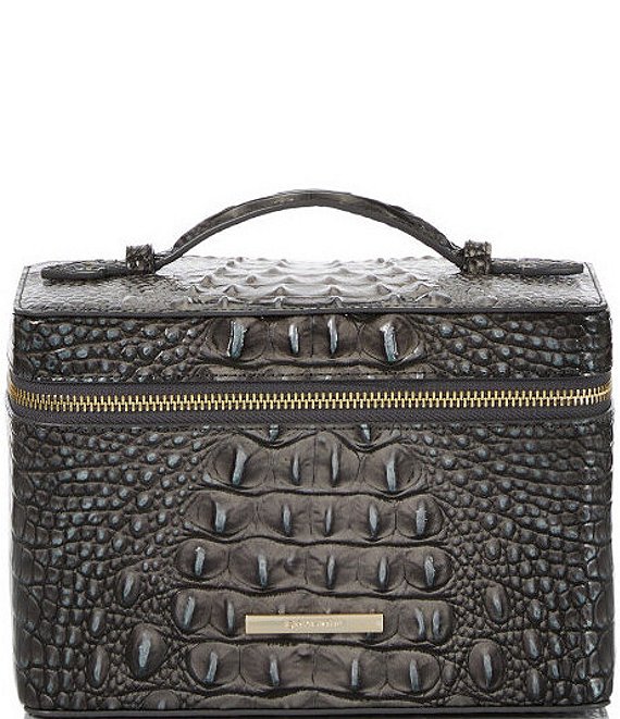 Color:Nocturnal - Image 1 - Melbourne Collection Charmaine Travel Nocturnal Leather Makeup Bag