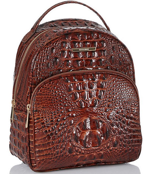 Luxury Crocodile Pattern Backpack Vintage Pu Travel Daypack - Temu
