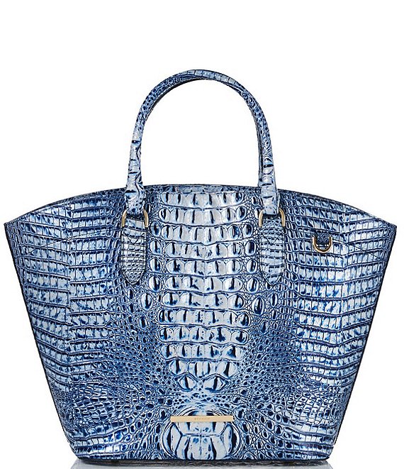 BRAHMIN Melbourne Collection Coastal Blue Small Finley Carryall Satchel Bag  | Dillard's