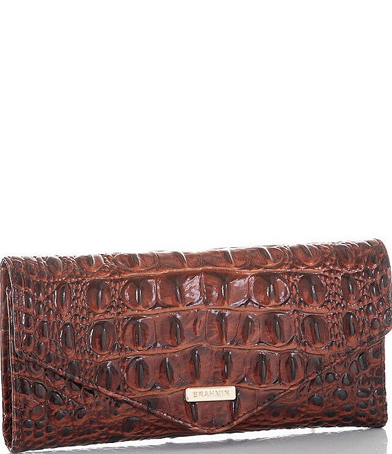 BRAHMIN Melbourne Collection Crocodile-Embossed Veronica Envelope