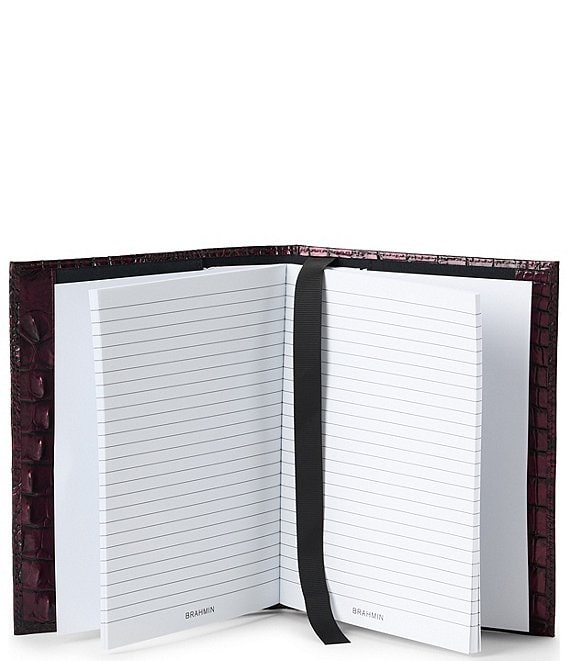 BRAHMIN Melbourne Collection Crocodile Embossed Leather Journal