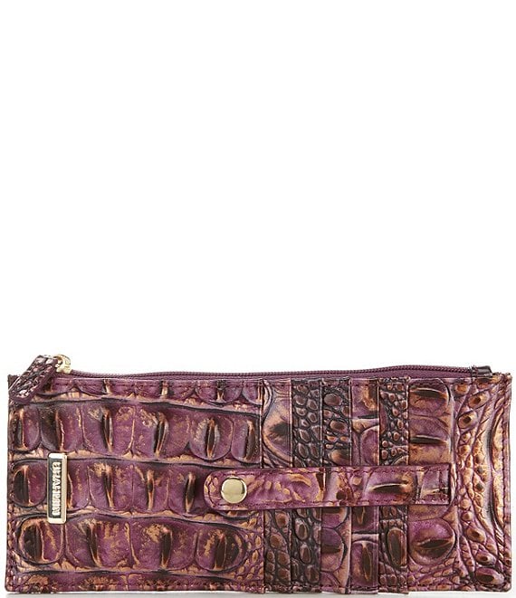 BRAHMIN Melbourne Collection Fig Jam Leather Credit Card Wallet