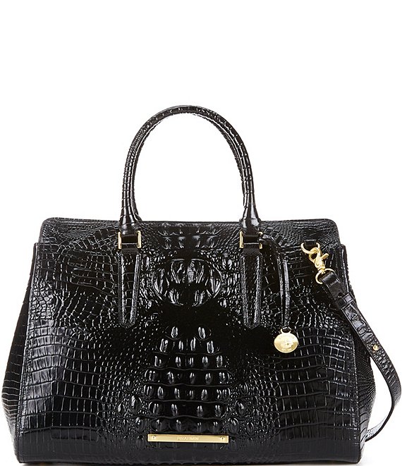 BRAHMIN Melbourne Collection Leather Crocodile-Embossed Medium Asher  Tasseled Tote Bag | Dillard's