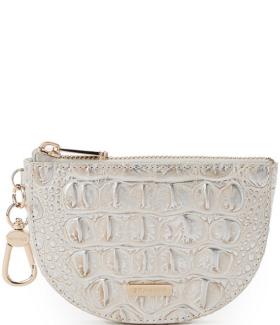 BRAHMIN Melbourne Collection Ivory Dream Metallic Britt Coin Holder ...