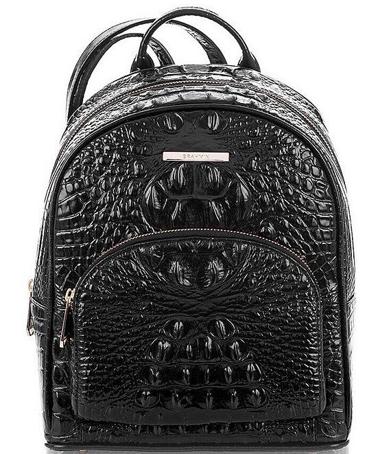 BRAHMIN Melbourne Collection Mini Dartmouth Crocodile-Embossed Backpack ...