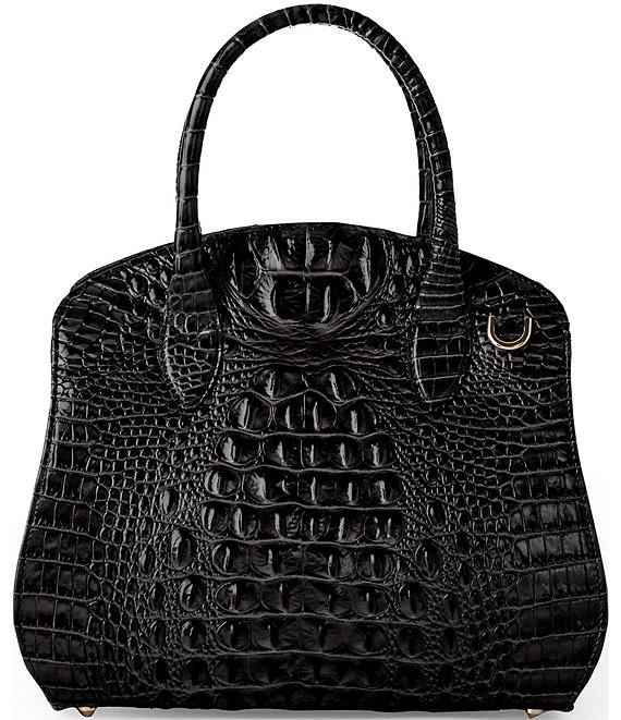 BRAHMIN Melbourne Collection Rosetta Black Satchel Bag | Dillard's