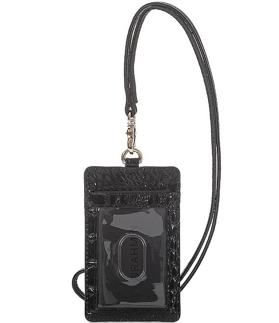 BRAHMIN Melbourne Collection Sawyer Crocodile-Embossed Lanyard