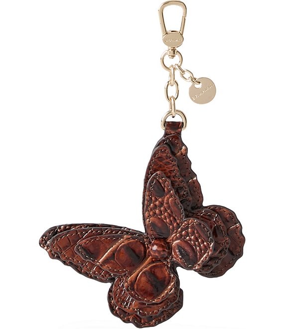 BRAHMIN Melbourne Leather Butterfly Bag Charm