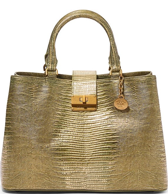 BRAHMIN Olive Bachata Collection Small Denise Top Handle Satchel Bag