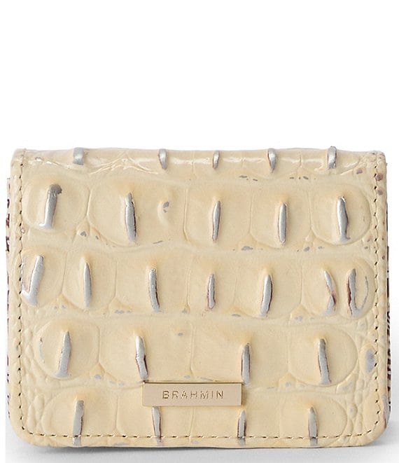 BRAHMIN Ombre Melbourne Collection Ginger Clementine Small Wallet