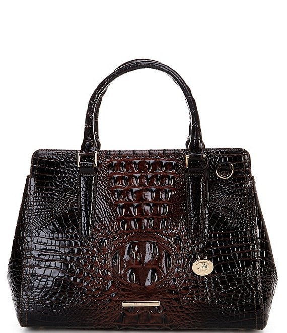 Color:Cocoa - Image 1 - Ombre Melbourne Collection Small Finley Satchel Bag