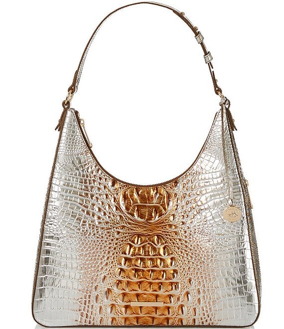 BRAHMIN Ombre Melbourne Collection Large Crocodile-Embossed