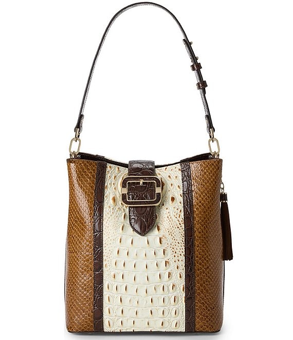 BRAHMIN Rambla Collection Multi Celina Buckle Bucket Bag