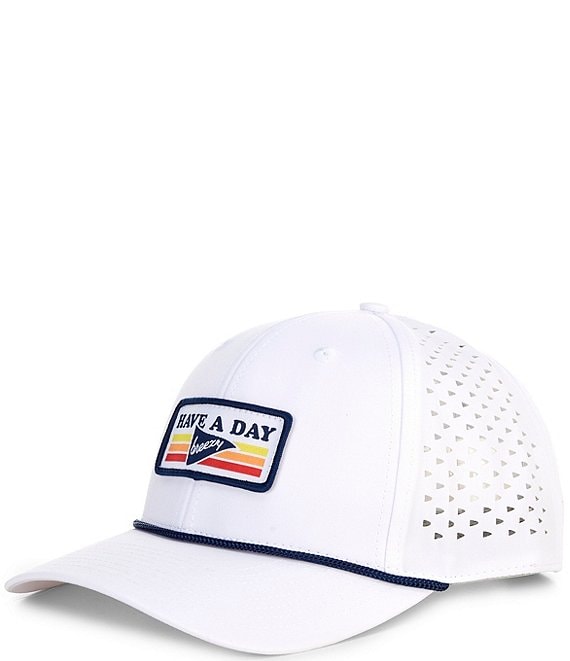Breezy Have A Day Perforated Rope Hat
