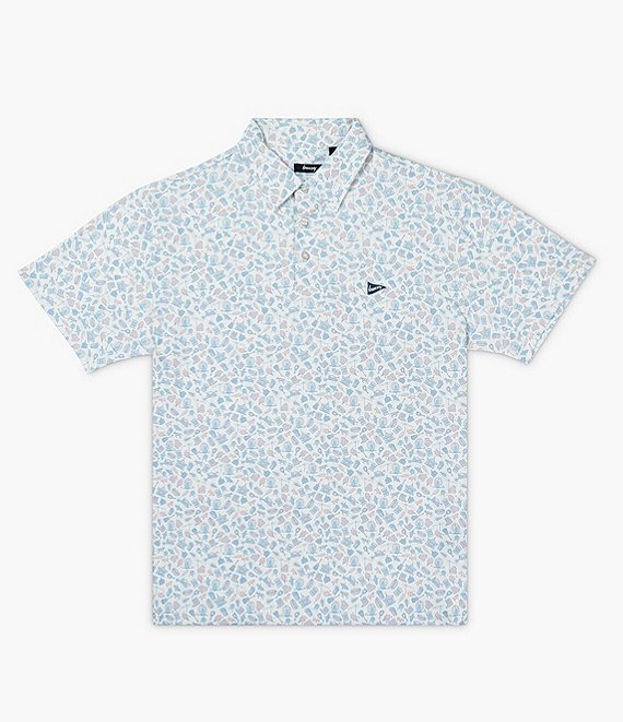 Breezy State Fair Printed Performance Short Sleeve Polo Shirt