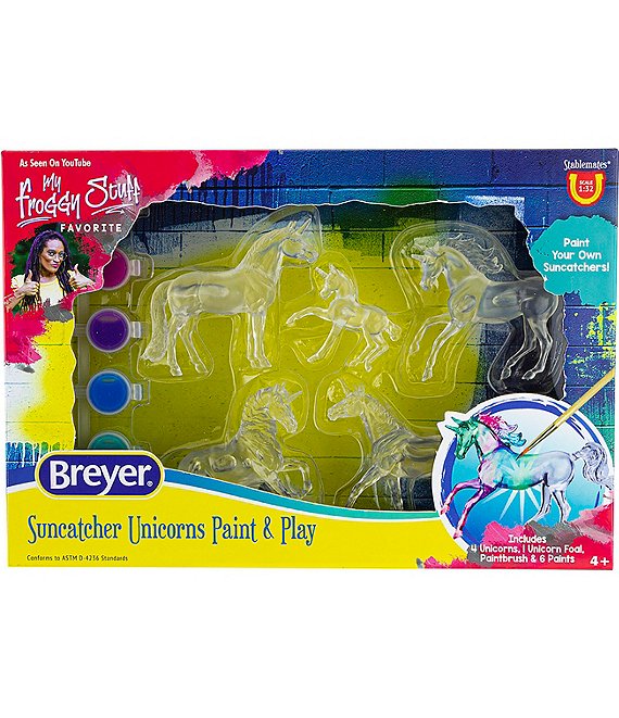 Breyer Suncatcher Unicorns Paint & Play Set