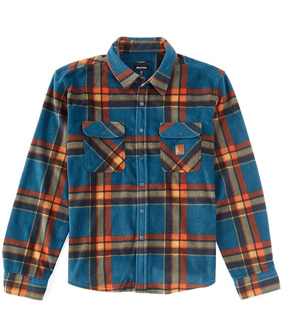 Brixton Bowery Spread Collar Arctic Stretch Fleece Shirt Jacket | Dillard's