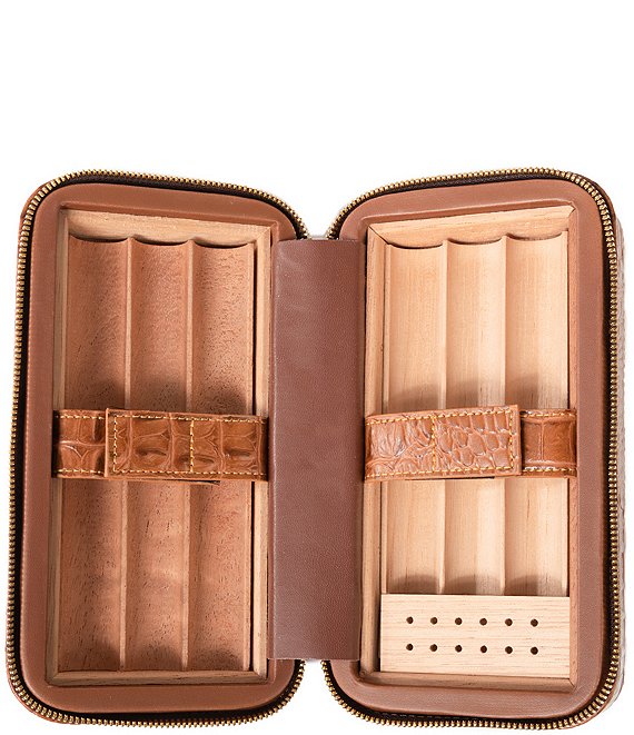 Brouk & Co Dean Crocodile Cigar Travel Humidor Case | Dillard's
