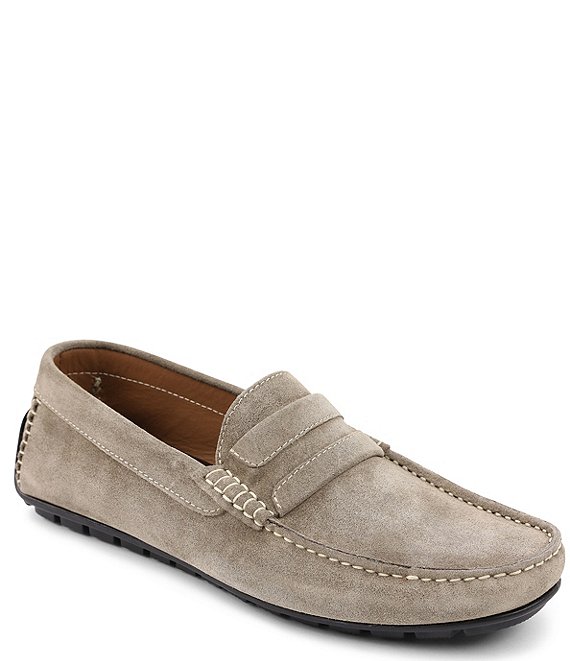 Color:Taupe - Image 1 - Men's Xeleste Suede Drivers