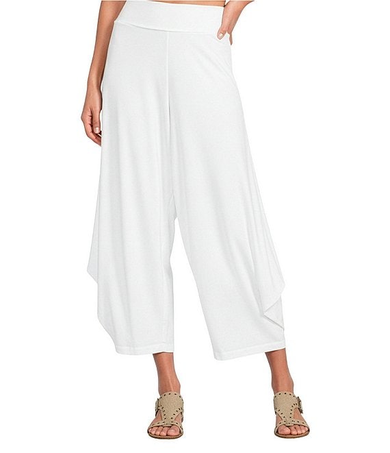 Bryn Walker Hamish Stretch Cotton Jersey Flat Waistband Drape Pants