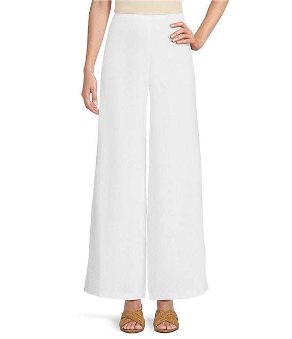 Bryn Walker Light Linen Wide-Leg Pull-On Long Full Length Pants | Dillard's